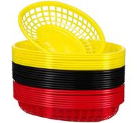 Alipis Cestini Per Fast Food 24 Pezzi Cestini Per Pane Vassoio Plastica Per Hamburger Patatine Fritte Snack Per Casa Ristorante Picnic Barbecue