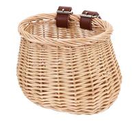 Alipis Cestino Anteriore in per Portaoggetti Spazioso e Resistente in Salice Naturale Facile da Montare su Manubrio Bicicletta Ragazzo Ragazza Ragazza Colore Legno Colore