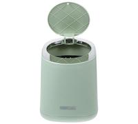 Alipis Cestino Spazzatura da Scrivania Verde con Coperchio a Pressione Mini | ABS e PP, Design Semplice ed Elegante, per Ufficio e Studio, Contenimento Odori, per Cotton Fioc e Briciole