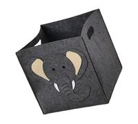 Alipis Cesto Portaoggetti in Feltro Design Elefante per Ragazzo Ragazza, Organizer Multiuso Ampia Capacità per Vestiti e Giocattoli, Contenitore Portabiancheria Resistente e Facile