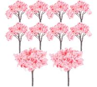 Alipis Cherry Blossom Tree - 10 pezzi in miniatura di alberi di ciliegio per diorama e paesaggio in miniatura, altezza 6,5 cm, ideale per il giardino delle fate e progetti artigianali