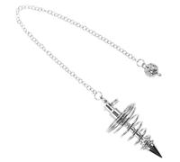 Alipis Ciondolo a Pendolo Spirale Conico Bianco, Collana Pendolo da Rabdomante in Metallo Resistente per Meditazione e Divinazione, Strumento Spirituale Versatile per Pratiche Esoteriche e Regalo