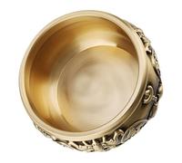 Alipis Ciotola Feng Shui in Ottone con Incisioni Decorative Ciotola della Fortuna Prosperità per Casa e Ufficio Simbolo di Ricchezza e Buona Sorte Decorazione Tradizionale Cinese