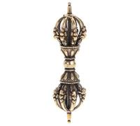 Alipis Collana Pendente Vajra Cinque Punte in Ottone per Buddhismo Tibetano, Accessorio Rituale da Indossare in Ambienti Interni ed Esterni