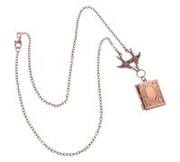 Alipis Collana Vintage Donna Medaglione Rondine in Lega Marrone, Design Unico e Affidabile che Mantiene la Forma, per Uso Quotidiano e Appuntamenti