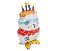 Alipis Compleanno Forma Torta con Base Colorata Decorazione Atmosferica per Feste e Celebrazioni Design Unico Effetto Visivo Materiale Resistente Importanza Della Torta