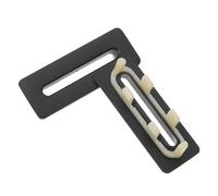 Alipis Copertura per Troppopieno Rettangolare in Metallo Nero, Tappo Copriforo per Lavabo da Appoggio, Set 2 Pezzi per Bagno e Cucina, Facile Montaggio per Uso Domestico