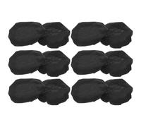Alipis Copri Auricolari Neri Elasticizzati 12 Pezzi per Cuffie Over-ear, Coperture Antipolvere e Antisudore Lavabile, Protezione Comfort per Allenamento e Uso Quotidiano