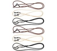 Alipis Cordini per Occhiali in Silicone 6 Pezzi Porta Occhiali da Uomo e Donna da Sole e da Lettura Accessori per Uso Quotidiano Resistente e Antismarrimento Colori Nero Marrone e Beige