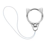 Alipis Cordino per Cellulare in Fibra Doppio Laccio da Collo Creativo con Anello in Metallo Argento Accessorio Multiuso e Portacellulare Resistente Colore Casuale Colore Casuale