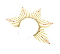 Alipis Corona Aureola Vintage Fascia Capelli Elegante Retrò per Party e Cerimonie Accessorio Leggero in Plastica e Metallo Adatta per Feste e Concorsi di Bellezza