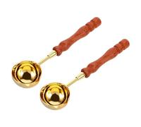 Alipis Cucchiai per Sciogliere Ceralacca in Metallo Vintage 2 Pezzi, Palette per Sigillare la Cera Manico in Legno, Strumenti Portatili per Sigilli di Cera su Buste, Inviti e Decorazioni