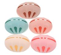 Alipis Custodia per 5 spugne per il trucco: custodia in silicone per spugne per il trucco da viaggio, contenitore per per il da viaggio, supporto portatile ventilato per strumenti di bellezza