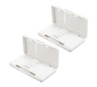 Alipis Custodia per Ance Oboe e Clarinetto 2 Pezzi in Plastica Bianca Contenitore Portatile per 6 Ance Compatibile Sassofono Contralto e Tenore Organizer Sicuro per Strumenti a Fiato