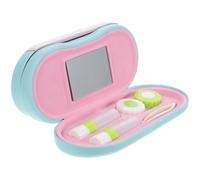 Alipis Custodia Porta Occhiali Doppio Scomparto in Pu e Tessuto Morbido, e Portatile, Design Due per Viaggio e Uso Domestico