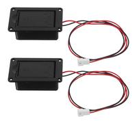 Alipis Custodia Portabatterie per Pickup Attivo Chitarra e Basso 9V con Cavo a 2 Pin Scatola Batteria Compatta e Leggera per Chitarra Acustica Accesso Rapido e Piastre di Contatto