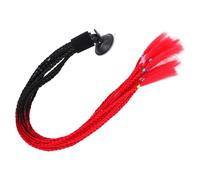 Alipis Decorazione per Casco Coda di Cavallo Artificiale Nera e Rossa Treccia Finta Dreadlocks in Fibra Resistente Facile da Montare e Smontare Compatibile la Maggior Parte dei