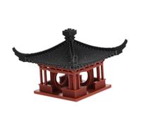 Alipis Decorazioni del Padiglione Mini Ornamenti Giardino Sculture di Pesce Zen Garden Sculpture Miniature Garden Statues Miniature Pagoda Statue Piccolo Acquario Decor Plastica Marrone