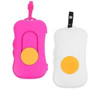 Alipis Dispenser Per Salviette Umidificate Per Neonati Da Viaggio Contenitore Portatile Per Tovaglioli Con Pulsante in Silicone Ricaricabile Per Uso Ed Esterno