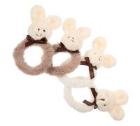 Alipis Elastici per Chioma in Peluche 4 Pezzi Anello a Forma di Coniglio, Accessori Colorati per Coda di Cavallo, Fasce per Chioma Morbide Adatte a Tutte le Occasioni Stile Stili multipli