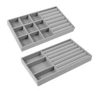 Alipis Espositore Per Gioielli Con Vassoio Portaoggetti Da 2 Pezzi Per Orecchini E Collane Portaoggetti Per Gioielli Da Vendere Organizer Per Perline