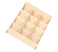 Alipis Espositore Porta Biglietti D’Auguri e Porta Cartoline in Legno a 4 Livelli, Organizer da Banco Regolabile per Cancelleria e Decorazioni Stagionali, Espositore Multiuso per Casa