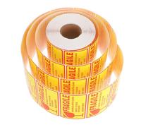 Alipis Etichette Adesive Fragile per Imballaggi Spedizioni con Avviso Maneggiare con Cura Rosso Giallo Etichette Adesive per Pacchi Fragili e Imballaggi Delicate Resistenti e Facili da