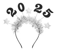 Alipis Fascia Capodanno Donna con Stelle Decorazione Festa Cerchietto Happy Year Design Moderno per Adulti e Teenager