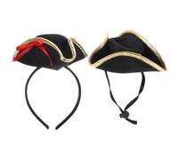 Alipis Fascia per Chioma Cappello Pirata Nero Leggero e Resistente Non Si Deforma Né Scolorisce per Feste a Tema e Spettacoli