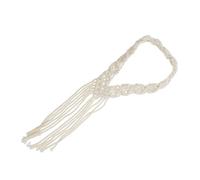 Alipis Fascia per Chioma Intrecciata in Cotone Macramè Resistente e Vintage da Donna, Accessorio Bohémien Elastico Fisso Antiscivolo, per Feste, Viaggi e Uso Quotidiano