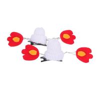 Alipis Fermagli per Chioma di Halloween a Forma di Mini Cappello Diavolo Infuocato Mollette Laterali in Metallo e Tessuto per Donne Accessori Cosplay e Decorazioni per Feste a Tema
