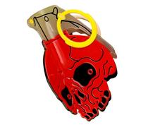 Alipis Fermaglio per Capelli Grande Rosso con Design Teschio Clip in Acetato Leggera e Antiscivolo per Donna Accessorio Capelli Divertente per Halloween e Uso Quotidiano