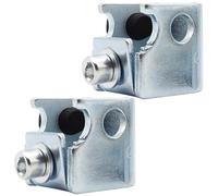 Alipis Fermaporta per Porta Scorrevole in Acciaio 2 Pezzi, Dispositivo di Guida per Binario a Pavimento, Kit Ferramenta per Porte Automatiche Funzione Anticollisione e Allineamento