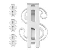 Alipis Fermasoldi Clip per Banconote in Acciaio Inossidabile Set 4 Pezzi Argento Leggera e Multifunzionale, Design Minimalista e Portatile per Uomo e Donna