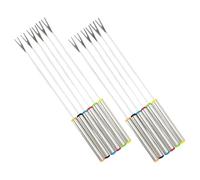 Alipis Forchette da Fonduta 12 Pezzi in Acciaio Inossidabile 24cm Multiuso e Facili da Pulire per Barbecue All'aperti e Cottura Hot Pot