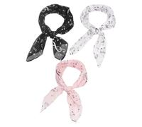 Alipis Foulard in Chiffon Note Musicali 3 Pezzi, Sciarpa Quadrata Piccola Portatile, Per Signore, Accessorio per Outfit da Ufficio e Viaggi