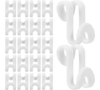 Alipis Ganci di Collegamento e Organizzare Armadi e Cabine in Plastica Bianca per Grucce a Forma di S, 50, Superficie Liscia, per Appendere Accessori