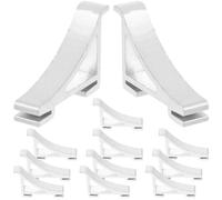 Alipis Ganci Metallici Supporto Durevole per Frigorifero e Congelatore 12 Pezzi in Alluminio Argento, Clip Robuste per Mensole Struttura Semplice per Ripiani