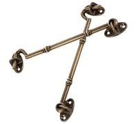 Alipis Gancio e Occhiello in Ottone per Porta e Finestra Serratura a Scatto Resistente alle Intemperie Set da 2 Pezzi da 14 CM Ferramenta di Sicurezza per Porte Interne e Cancelli