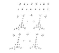 Alipis Gemme Adesive per Viso Autoadesive in Resina e Plastica Effetto Gioiello, di Decorazioni Versatili per Trucco e Unghie, Perfette per Feste e Carnevale