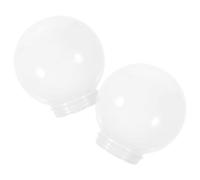 Alipis Globo Di Ricambio Per Lampione In Acrilico Da 2 Pezzi Globi Di Luce Rotondi Copre Paralume Per Lampioni Esterni Con Apertura Di Montaggio Da 8 Cm Per Lampioni A Parete