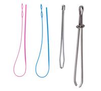 Alipis Infila Filo Cucito Compatto con Metalli e Plastica Rosso e Blu Strumento Portatile per Infilare Cordoncini e Fasce in Utile per Accessori Cucito Te e Riparazioni Casalinghe