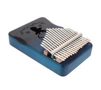 Alipis Kalimba in Legno Tasti con Suono Cristallino Thumb Finger Piano Portatile per Principianti e Strumento Musicale Professionale con Design Blu Sfumatore Elegante