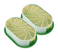 Alipis Kit 2 Pezzi Vassoio per Coltivazione Erba per Gatti Riutilizzabile in Plastica Senza Terreno per Uso Domestico Indoor Tutto L'Anno