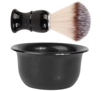 Alipis Kit Cura Barba Uomo Pennello da Barba e Ciotola in Abs Set Professionale per Creare Schiuma Ricca la Rasatura Quotidiana