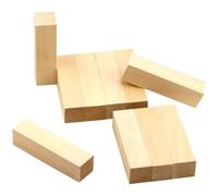 Alipis Kit Intaglio Legno 10 Pezzi Blocchi di Legno Non Trattato per Scolpire Materiale Pratico per Decorazioni Fai da Te e Principianti