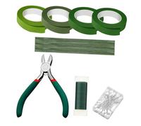Alipis Kit per Composizione Floreale con Nastro Verde Stabile Filo Flessibile e Tagliafili Ergonomico Accessori Bouquet Fiori per Fioristi e Progetti DIY