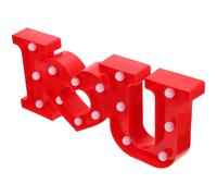 Alipis Lampada da Notte LED Romantica Design Lettere per Decorazione Casa e Festa Luce Calda Rossa Grande per Ambienti Interni Lampada Scenica Creativa per Confessioni e Proposte