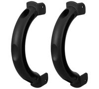 Alipis Maniglia per cancello laterale da 2 pezzi - Maniglia per porta in nylon resistente per porte a zanzariera, capannoni in legno e cancelli in PVC - Facile installazione con ferramenta per