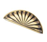 Alipis Maniglia per Mobili in Ottone 76 Mm, Tirante per Armadio e Cassettiera, Pomello per Cassetti Colore Moka, Design Elegante a Conchiglia, Presa Comoda per Uso Domestico